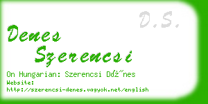 denes szerencsi business card